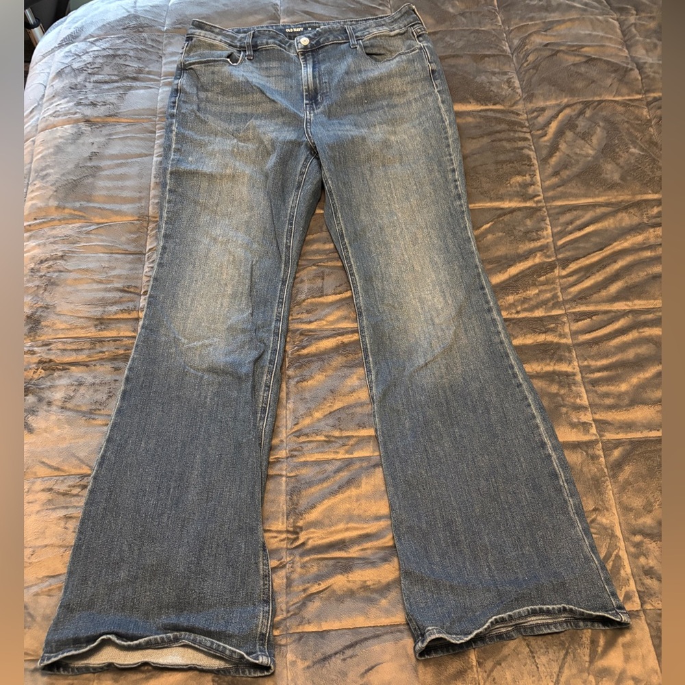 Old Navy Blue Flare Wide Leg Jeans